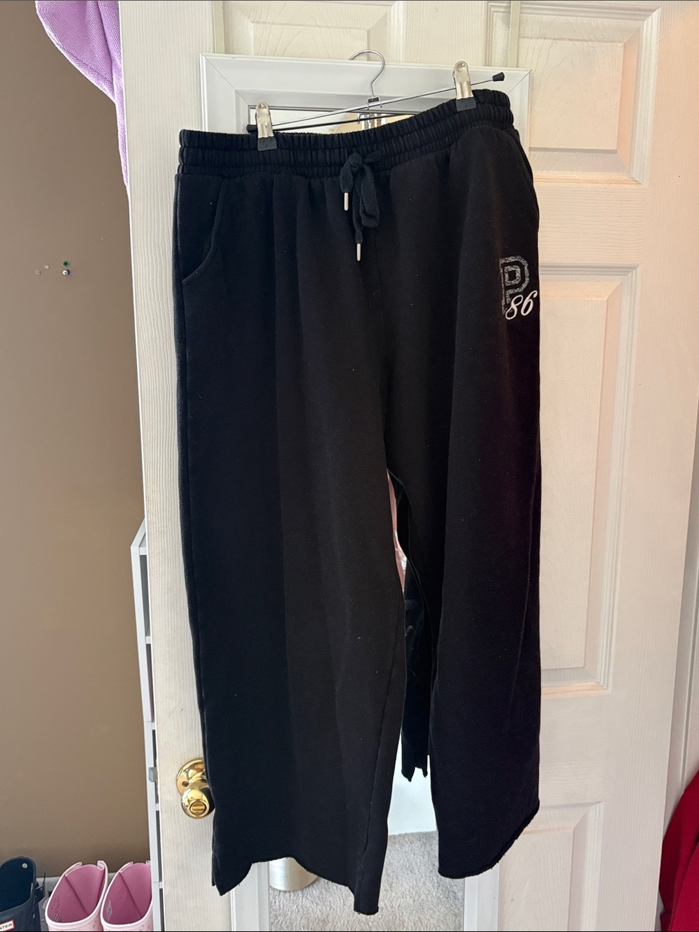 Black PINK Sweatpants with Drawstring